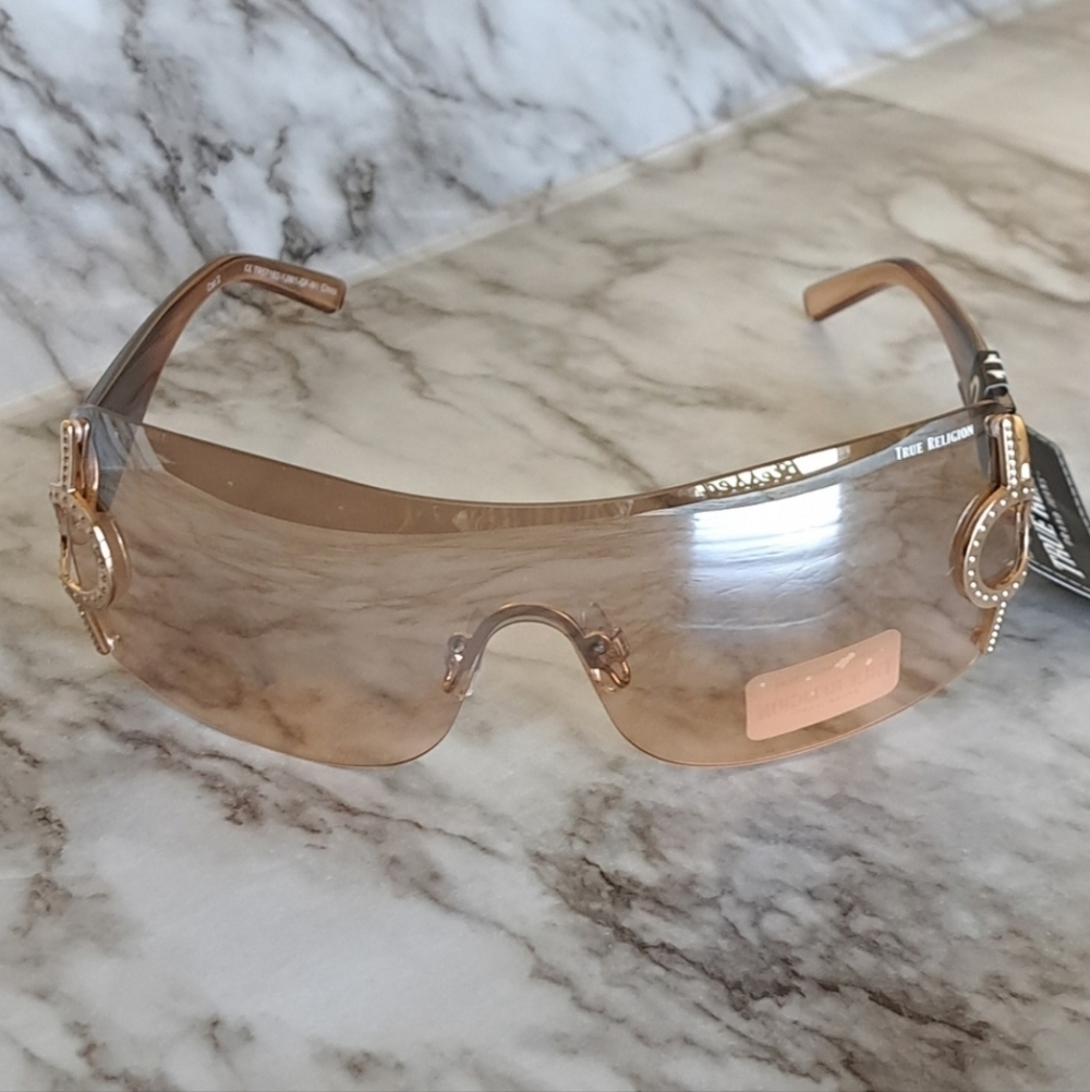 True Religion Rimless y2k Sunglasses